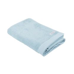 TOM TAILOR Duschtuch, Color Bath Towel Sky Blue, 70x140 cm, 100% Baumwolle/Frottier, mit zwei Aufhängern und Label mit Logo