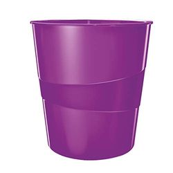 Leitz Prullenbak, 6-pack, 15 liter, kunststof, violet, WOW, 52781062