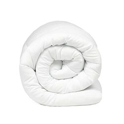 OHS Soft Touch 13.5 TOG Duvet Summer Winter All Season Microfiber Hypoallergenic Warm Bouncy Fluffy Anti Allergy Quilt Bedding, White - King