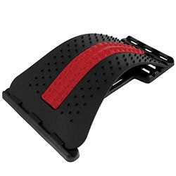 Relax love Massores para la Espalda, Magic Stretcher Fitness, Entrenador Dorsal para aliviar Dolores de Espalda Corrector de Postura para la tensión Muscular (Rojo Negro)