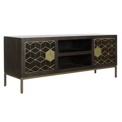 MUEBLE TV ACACIA METAL 140X40X55 MARRON