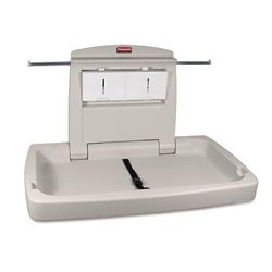 Rubbermaid FG781888LPLAT Cambia Pañales de Pared Horizontal, Plástico, Gris, 54.61 cm x 84.45 cm x 10.16 cm