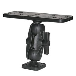 Scotty 0163 Visdetector met kogelmontage en universele montageplaat, zwart, maat L