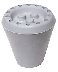 GIMA - Embouts de Rechange pour Cannes et Béquilles, en Caoutchouc Pur, Haute Adhérence, Tube Ø 19 mm, Base Ø 47 mm, Lot de 2 pièces