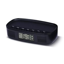 RCA Clock Radio, Acrylonitrile Butadiene Styrene, Black