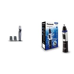 Panasonic ER-GK60-S503 Rasoio Corpo per Le Zone Piu Sensibili & Er-Gn300K503 Rifinitore Wet&Dry Per Naso, Orecchie E Sopracciglia, Nero, 3.8 x 3.4 x 16.4 Cm