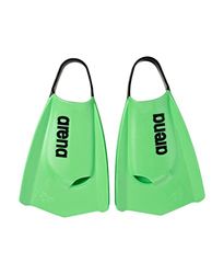 Arena Powerfin Pro II Unisex, vuxna simträningsfenor, män och kvinnor, silikon, simfötter med korta flikar, vänster till höger, anpassade, lime, storlek 4,5–5,5