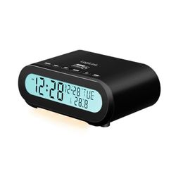 LogiLink SC0121 – budzik radiowy ze wskaźnikiem temperatury, timer zasypiania, w zestawie port USB do ładowania np. telefonu komórkowego/tabletu/czytnika e-booków