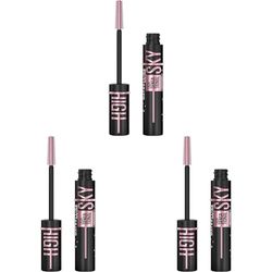 Maybelline New York Lash Sensational Sky High Mascara, Volumising & Lengthening Mascara, Washable Flake-Free Formula Infused with Bamboo Extract & Fibres, Cosmic Black, 7.2ml (Pack of 3)