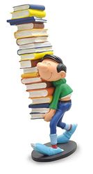 Plastoy SAS 300 - Gaston Lagaffe: figuur Gaston met boekenstapel