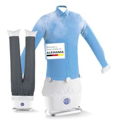 CLEANmaxx Plancha automática de camisas PRO STEAM + accesorio para pantalones | Función vapor, pantalla táctil | Plancha para camisas y blusas | Reduce olores, desinfecta, alisa, refresca