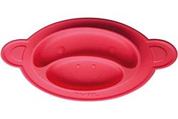 Nûby ID92913RED halkfri mattallrik av silikon, röd
