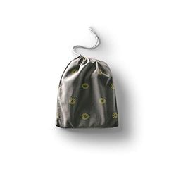 Bonamaison Impreso Algodón Bolsas con Cordón, Bolsa con Cordel para el Hogar y el Almacenamiento de Verduras, Bolso de Compras, Plegable, Ecologica, Reutilizables, Tamaño: 20x30 Cm