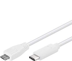 PremiumCord kabel USB 3.1-kontakt C/kontakt – USB 2.0 Micro-B/kontakt Vit 1 m