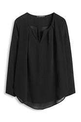 Esprit Collection Regular Fit blouse voor dames, subtiele plooiwering