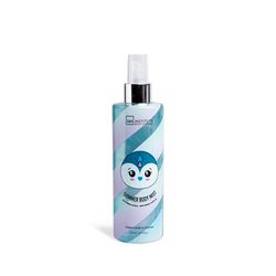 IDC INSTITUTE - Brume Corporelle Scintillante - Barbe à Papa et Noix de Coco - Éclat Radieux et Douceur Instantanée - 250 ml - Flacon Décoré d’un Pingouin - Pour Femme et Adolescente