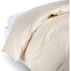 Caleffi 69066 - Funda nórdica de satén para cama de matrimonio, Blanco Perla (Ral 1013)