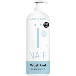 Naïf Rengörande duschgel – 700 ml – för baby och barn – naturliga ingredienser – 100% vegansk
