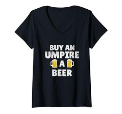 Mujer Umpire | Comprar un árbitro una cerveza Divertido amante de los deportes Camiseta Cuello V