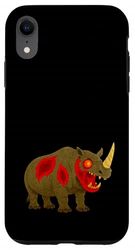 Zombie Rhino Rhinoceros Animal - Undead Scare Boo Spook Case for iPhone XR