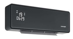 Concept QH4100 Elektrische radiator, keramische verwarming, 2 instellingen: 1000 en 2000 W, wandmontage, app-bediening, afstandsbediening, led-display met temperatuurweergave, timer, grijs