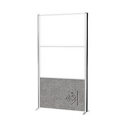 MAUL MAULconnecto Cloison de Séparation 180 x 100 cm, Séparateur de Pièce pour Bureau et Bureau, Séparateur de Pièce Autonome avec Pieds, Idéal Comme Brise-Vue et Isolation Acoustique, Tableau