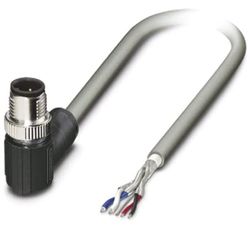 PHOENIX CONTACT SAC-5P-MR/10.0-924 SCO CANopen Câble pour système de bus 5 broches blindé, fiche coudée M12 Speedcon, codage A, 10 m de long, connecteurs non blindés, gris
