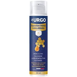 Urgo - Réparation Intense Mains Abîmées - Crème pour les Mains au Miel Purifié - Peaux Très Sèches - Flacon 50ml