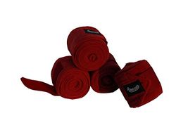 Rhinegold - Bende da Viaggio in Pile, Bendaggio, Rosso, Taglia Unica