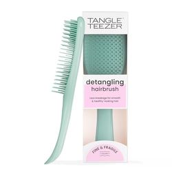 Tangle Teezer Cepillo Ultimate Detangler para Cabello Fino y Frágil - Desenreda Cabello Teñido, Fino y Frágil - Púas Suaves y Flexibles de Doble Altura - Menos Rotura y Sin Tirones - Verde Azulado