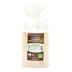 Oltresole, Farina Biologica di Amaranto 1 Kg, Farina Senza Glutine, No OGM, 100% Naturale, Ideale per Celiaci e Ricette Dolci e Salate, Ricca di Proteine e Fibre
