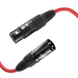 ETEC, XLR-kabel, microfoonkabel, XLR mannelijk naar XLR-aansluiting, XLR-aansluitkabel, blauw, 3,00 m
