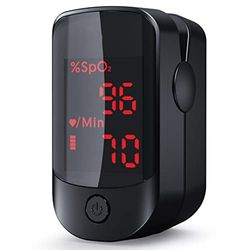 Generic Pulse Oximeter - Portable Finger Oximeter - Heart Rate Monitor Oxygen Saturation Monitor with Two Way OLED Display (Includes Batteries and Lanyard)