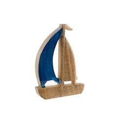 Home ESPRIT Statuetta decorativa blu naturale mediterraneo 17 x 2,5 x 25 cm