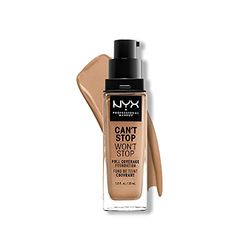 NYX Professional Makeup Fond de Teint Liquide Couvrant Tenue 24h Can't Stop Won't Stop Liquid Foundation, Waterproof, Fini Mat, Formule Vegan, Teinte : Neutral Buff (10.3)
