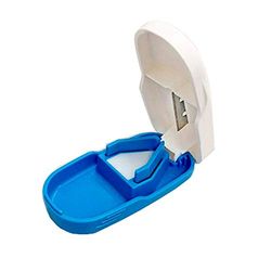 Mobiclinic Pill Cutter, Container, Blue and White