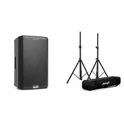 Alto Professional TS415 Altavoz PA Activo de 2500W 15" con Mezclador de 3 Canales & Audibax Neo 130 - Soportes Profesionales para Altavoces - Pareja de Trípodes para Altavoces - Bolsa