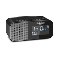 TechniSat VIOLA CR 1 - DAB+ Radio Alarm Clock with Wireless Charging Black