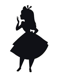Komar Disney WB008-30x40 - Mural decorativo para habitación infantil, diseño de silueta de Alicia (30 x 40 cm, sin marco)