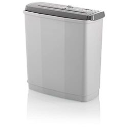 Dahle PaperSAFE PS 60 - Distruggidocumenti (6 fogli, livello di sicurezza P2, taglio a strisce, esente da olio e manutenzione, 11 litri), bianco, 6 Blatt