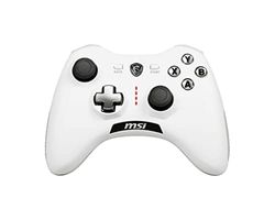 MSI FORCE GC20 V2 WHITE Wired PC Gamepad Controller - Interchangeable D-Pad Covers, Dual Vibration Motors, USB 2.0 - Wired