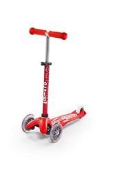 Micro Mobility - Trottinette Mini Micro Deluxe Rouge - Trottinette Enfant au design original - Apprentissage de l'équilibre en douceur - De 2 à 5 ans - Rouge