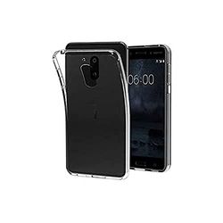 aiino - Funda Gumshell para Nokia 6, Fina, Ligera y ergonómica, Protege de arañazos y Golpes - Transparente