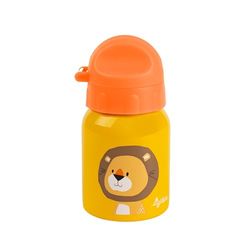 Sigikid 25115 Botella infantil con diseño de león bosque, accesorios recomendados a partir de 3 años, color amarillo, 250 ml