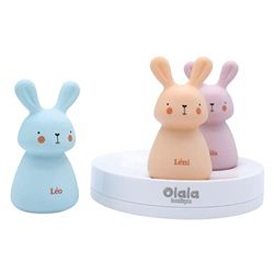 Olala® | Veilleuse Rechargeable sans Fil Lapin pour Bébé et Enfant - Déco Lumineuse pour Cadeau de Naissance Fille et Garçon - Nomade avec Autonomie 12h