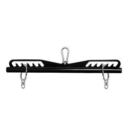 LAT Pull down bar accessoires recht handvat afstand verstelbaar, kabelmachine bevestiging voor pully-systeem, gewicht fitness lichaamstraining en krachttraining, met 2 karabijnhaken, 45 cm