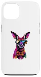 Kangaroo Wearing Sunglasses Funny Animal Colorful Kangaroo Case for iPhone 13
