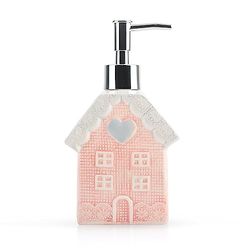Distributeur de Savon en céramique de 330,3 g avec Pompe argentée, Distributeur de Savon Liquide décoratif pour Salle de Bain, Cuisine, Cadeau pour Femmes, Filles et Enfants