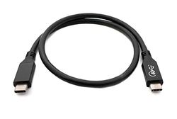 System-S Cavo USB4 da 50 cm tipo C maschio a maschio 40 Gbps adattatore nero