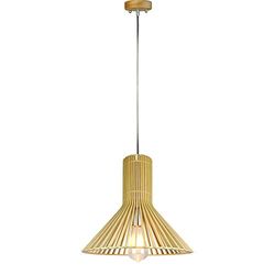 V-TAC VT-3350 Lampadario Portalampada 1MT E27 in vero legno Ф350mm con cavo in gomma - SKU 40511